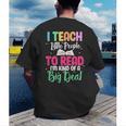 I Teach Little People To Read Reading Teacher For Men Women Girls Kids Men's Back Print T-Shirt, funny gift