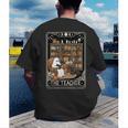 The Teacher Ghost Book Reading Books Lover Halloween Men's Back Print T-Shirt, funny gift