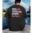 This Teacher Loves Her Flock Teaching Flamingo Girl Men's Back Print T-Shirt, funny gift This Teacher Loves Her Flock Teaching Flamingo Girl Men's Back Print T-Shirt, funny gift