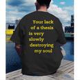 Teacher Or Professor Essay Thesis Writing Joke For Men Women Men's Back Print T-Shirt, funny gift Teacher Or Professor Essay Thesis Writing Joke For Men Women Men's Back Print T-Shirt, funny gift