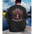 Teacher Who Runs Half Marathon Runner Running Lover Graphic Men's Back Print T-Shirt, funny gift Teacher Who Runs Half Marathon Runner Running Lover Graphic Men's Back Print T-Shirt, funny gift