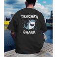 Teacher Shark Teaching Back To School Kindergarten Men's Back Print T-Shirt, funny gift Teacher Shark Teaching Back To School Kindergarten Men's Back Print T-Shirt, funny gift