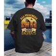 Teacher Shirts Halloween All Teachers Love Brains Men's Back Print T-Shirt, funny gift