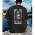 The Teacher Skeleton Tarot Card Men's Back Print T-Shirt, funny gift The Teacher Skeleton Tarot Card Men's Back Print T-Shirt, funny gift