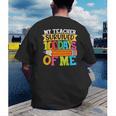 My Teacher Survived 100 Days Of Me 100th Day Of School Kids Men's Back Print T-Shirt, funny gift My Teacher Survived 100 Days Of Me 100th Day Of School Kids Men's Back Print T-Shirt, funny gift