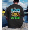 My Teacher Survived 100 Days Of Me Dab 100 Days Of School For Men Women Kids Men's Back Print T-Shirt, funny gift My Teacher Survived 100 Days Of Me Dab 100 Days Of School For Men Women Kids Men's Back Print T-Shirt, funny gift