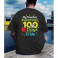 My Teacher Survived 100 Days Of Me Men's Back Print T-Shirt, funny gift My Teacher Survived 100 Days Of Me Men's Back Print T-Shirt, funny gift