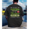Teacher Teaching Assistant Aide Hero Men's Back Print T-Shirt, funny gift Teacher Teaching Assistant Aide Hero Men's Back Print T-Shirt, funny gift
