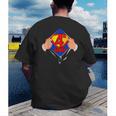 Teachers Are Superheroes 4th Grade Super Teacher Staff Men Women Men's Back Print T-Shirt, funny gift