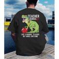 Teachersaurus Rex Dinosaur Like A Normal Teacher Saurus Men's Back Print T-Shirt, funny gift Teachersaurus Rex Dinosaur Like A Normal Teacher Saurus Men's Back Print T-Shirt, funny gift