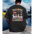 Teaching Future Leaders Groovy Teacher Back To School Men's Back Print T-Shirt, funny gift