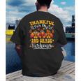 Thankful For My 2nd Grade Turkeys Thanksgiving Teacher Fall Men's Back Print T-Shirt, funny gift