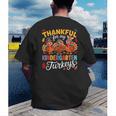 Thankful For My Kindergarten Turkeys Thanksgiving Teacher Men's Back Print T-Shirt, funny gift Thankful For My Kindergarten Turkeys Thanksgiving Teacher Men's Back Print T-Shirt, funny gift