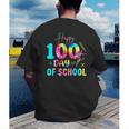 Tie Dye Happy 100th Day Of School Teacher Student 100 Days Men's Back Print T-Shirt, funny gift Tie Dye Happy 100th Day Of School Teacher Student 100 Days Men's Back Print T-Shirt, funny gift