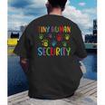 Tiny Human Security Preschool Childcare Teacher Babysitters Men's Back Print T-Shirt, funny gift Tiny Human Security Preschool Childcare Teacher Babysitters Men's Back Print T-Shirt, funny gift