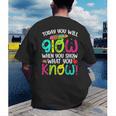 Today You Will Glow When You Show What You Know Teachers Day Men's Back Print T-Shirt, funny gift Today You Will Glow When You Show What You Know Teachers Day Men's Back Print T-Shirt, funny gift