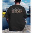 Toddler Teacher Leopard Appreciation For Women For Work Men's Back Print T-Shirt, funny gift Toddler Teacher Leopard Appreciation For Women For Work Men's Back Print T-Shirt, funny gift