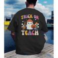 Trick Or Teach Ghost Teacher School Halloween Men Women Men's Back Print T-Shirt, funny gift Trick Or Teach Ghost Teacher School Halloween Men Women Men's Back Print T-Shirt, funny gift