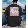 Trick Or Teach Retro Halloween Teacher Look Men's Back Print T-Shirt, funny gift