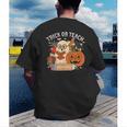 Trick Or Teach Retro Halloween Teacher Women Men Costume Men's Back Print T-Shirt, funny gift