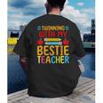 Twinning With My Bestie Teacher Boy Spirit Week Twin Day Men's Back Print T-Shirt, funny gift