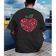 Valentines Day Teacher Hearts Apple Love Teach Women Men Men's Back Print T-Shirt, funny gift