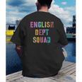 Vintage ENGLISH DEPT SQUAD Back To School Teacher Student Men's Back Print T-Shirt, funny gift Vintage ENGLISH DEPT SQUAD Back To School Teacher Student Men's Back Print T-Shirt, funny gift