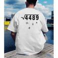 67 Meme Math Teacher 6 7 Halloween Spiders Square Root 4489 Men's Back Print T-Shirt, funny gift