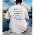ABC Elemeno Shirt Alphabet Kindergarten Preschool Teacher Men's Back Print T-Shirt, funny gift