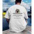 Cat Exhausted Teacher Exhausterwhelmulated Definition Men's Back Print T-Shirt, funny gift Cat Exhausted Teacher Exhausterwhelmulated Definition Men's Back Print T-Shirt, funny gift