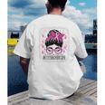 CTE Teacher In October We Wear Pink Breast Cancer Awareness Men's Back Print T-Shirt, funny gift CTE Teacher In October We Wear Pink Breast Cancer Awareness Men's Back Print T-Shirt, funny gift