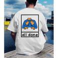 All Done Sign Language Speech Pathology Aac Sped Teacher Men's Back Print T-Shirt, funny gift