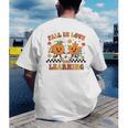 Fall In Love With Learning Teacher Student Autumn Pumpkin Men's Back Print T-Shirt, funny gift Fall In Love With Learning Teacher Student Autumn Pumpkin Men's Back Print T-Shirt, funny gift