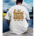Groovy Coffee Teach Repeat Retro Teacher Men's Back Print T-Shirt, funny gift