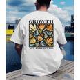 Growth Not Perfection Abstract Florals SPED Teacher Men's Back Print T-Shirt, funny gift