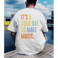 It's A Good Day To Make Music Music Lover Teacher Men's Back Print T-Shirt, funny gift It's A Good Day To Make Music Music Lover Teacher Men's Back Print T-Shirt, funny gift