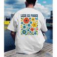 Leer Es Poder Cute Floral Boho Spanish Teacher Reading Men's Back Print T-Shirt, funny gift Leer Es Poder Cute Floral Boho Spanish Teacher Reading Men's Back Print T-Shirt, funny gift
