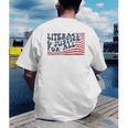 Literacy Justice For All Teacher Men's Back Print T-Shirt, funny gift