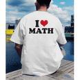 I Love Math Teacher Men's Back Print T-Shirt, funny gift I Love Math Teacher Men's Back Print T-Shirt, funny gift