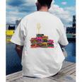 Reading Books Librarian Reader Nerd I'm Ok Teacher School Men's Back Print T-Shirt, funny gift