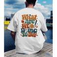 Retro PE Teacher What Are We Doing Today School Coach Women Men's Back Print T-Shirt, funny gift