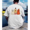 Retro Pencil Ghost Boo Spooky Teacher Halloween Costume Men's Back Print T-Shirt, funny gift Retro Pencil Ghost Boo Spooky Teacher Halloween Costume Men's Back Print T-Shirt, funny gift