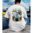 Skeleton Mad Scientist Halloween Costume Science Teacher Men's Back Print T-Shirt, funny gift Skeleton Mad Scientist Halloween Costume Science Teacher Men's Back Print T-Shirt, funny gift