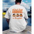 I Teach The Cutest Pumpkins Halloween Teacher Cat Lover Men's Back Print T-Shirt, funny gift I Teach The Cutest Pumpkins Halloween Teacher Cat Lover Men's Back Print T-Shirt, funny gift