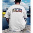 Teacher Filipino Vintage Heritage DNA Flag Men's Back Print T-Shirt, funny gift