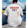 Teacher Growth Mindset Power Of Yet Men's Back Print T-Shirt, funny gift