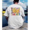 Teacher Pencil Coquette Bow Back To School Teacher Men's Back Print T-Shirt, funny gift Teacher Pencil Coquette Bow Back To School Teacher Men's Back Print T-Shirt, funny gift