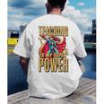 Teaching Is My Super Power Superhero Teacher Men's Back Print T-Shirt, funny gift