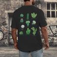 10 Types Of Cactus Succulent Teacher Chart Cactus Lover Tee Men's Back Print T-Shirt, funny design