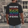 100 Days Of School Heart Love Teacher Or Student 100th Day Men's Back Print T-Shirt, funny design